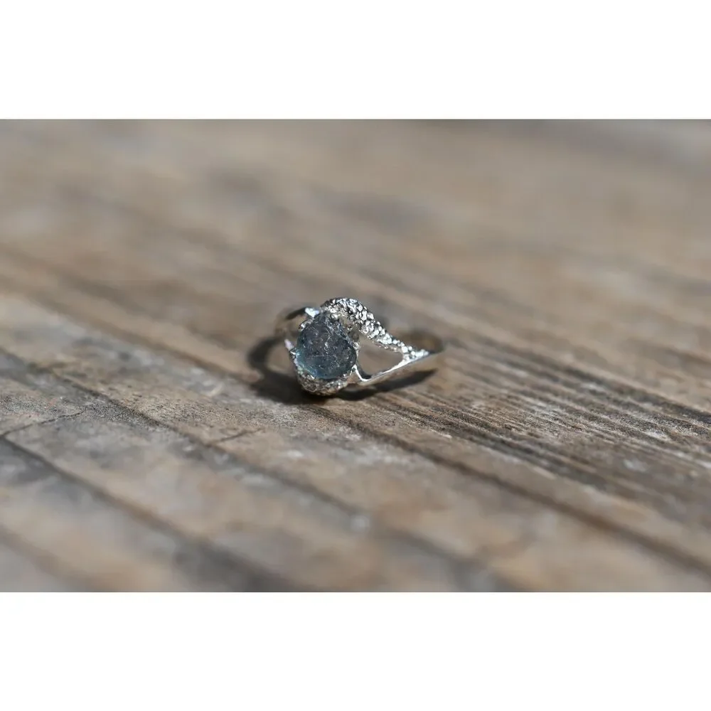 Blue Montana Sapphire Ring Handmade Sterling Silver Ethical Engagement or Gift